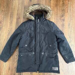 Rocawear Classic Men's Heavy Performance Parka Jacket with Faux Fur Hood Trim